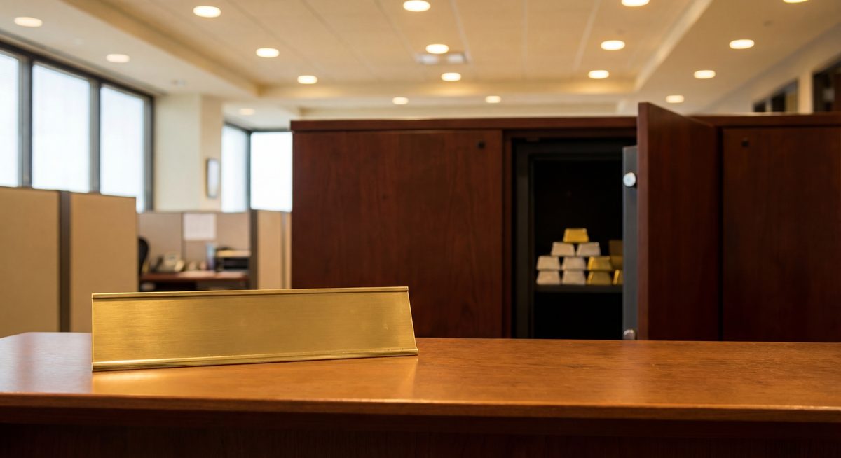 Bančna pisarna s skritim trezorjem plemenitih kovin